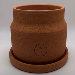 Urban Jungle Terracotta Round Planter & Saucer Indoor Garden Flower Clay Pot
